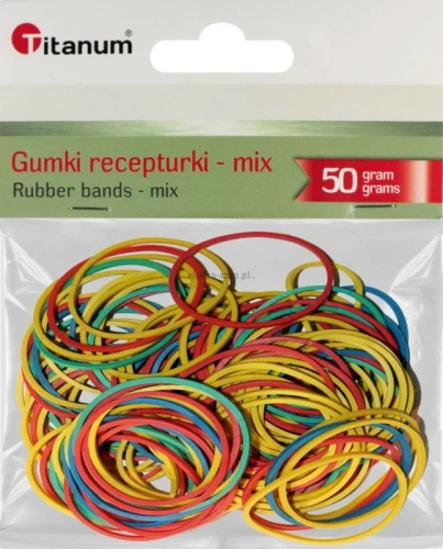 Gumki recepturki Titanum 50 g śr. (mix) mm