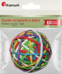 Gumki recepturki Titanum w kulce 100 g śr. (mix) mm