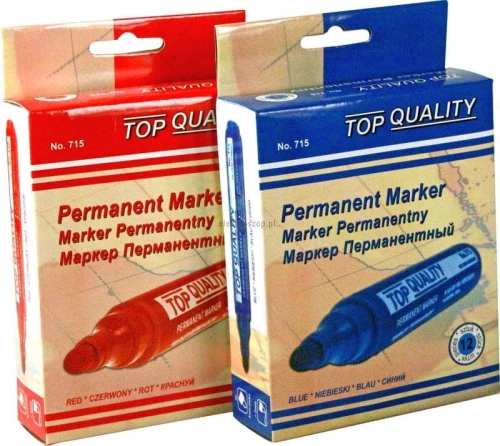 Marker permanentny Top Quality okrągła końcówka 2 mm niebieski