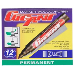 Marker permanentny Kamet Gigant, zielony 1,0-5,0 mm ścięta końcówka