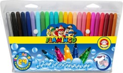 Flamastry łatwospieralne Flamingo 24 kolory