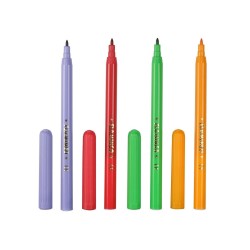 Flamastry łatwospieralne Flamingo 12 kolorów