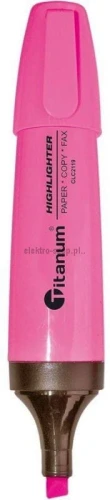 Zakreślacz CLC2119 Titanum ścięta końcówka 1-5 mm różowy