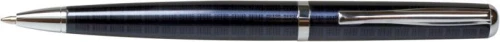 Długopis obrotowy 10B1-DC Titanum metalowy grafitowy w kratkę srebrne wykończenie niebieski wkład 0,7 mm