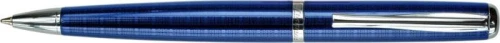 Długopis obrotowy 10B1-DC Titanum metalowy niebieski w kratkę srebrne wykończenie niebieski wkład 0,7 mm