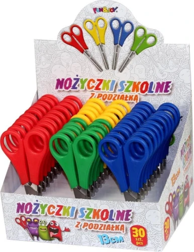 Nożyczki Fun&amp;Joy z podziałką 13 cm (S01002)