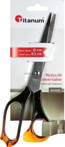 Nożyczki Titanum bursztynowe 21 cm (S04018)