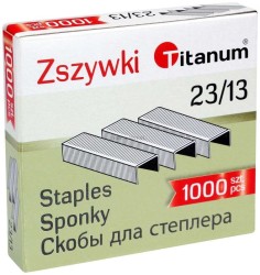 Zszywki 23/13 Titanum 1000 szt