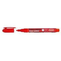 Marker specjalistyczny Toma kredowy, czerwony 1,5 mm ścięta końcówka