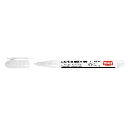 Marker specjalistyczny Toma kredowy, biały 1,5 mm okrągła końcówka (TO-293 0 2)