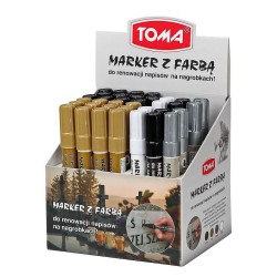 Marker specjalistyczny Toma, czarne 2,5 mm okrągła końcówka