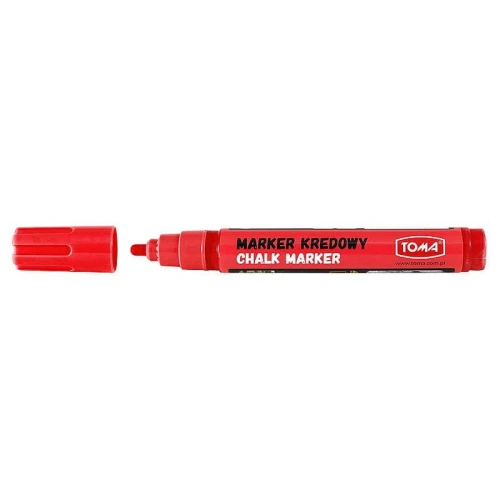 Marker specjalistyczny Toma kredowy, czerwony 4,5 mm okrągła końcówka (TO-292 2 2)