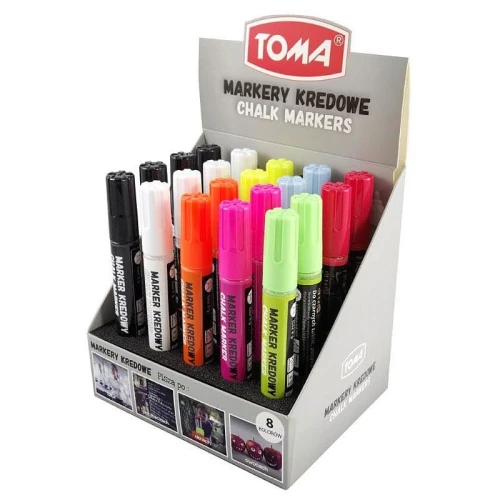 Marker specjalistyczny Toma biały kredowy, żółty 4,5 mm okrągła końcówka (To-292)