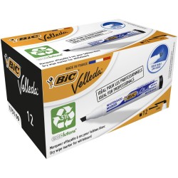 Marker suchościeralny Bic Velleda Ecolutions 1751, czarny 3,7-5,5 mm ścięta końcówka (904946)