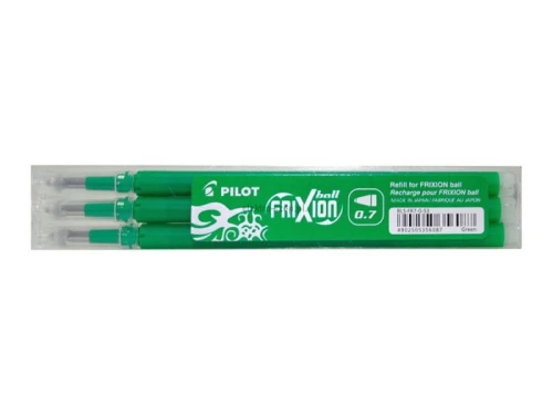 Wkład do pióra kulkowego Pilot Frixion, zielony 0,35 mm (BLS-FR7-G-S3)
