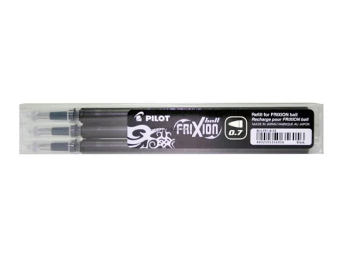 Wkład do pióra kulkowego Pilot Frixion, czarny 0,35 mm (BLS-FR7-B-S3)