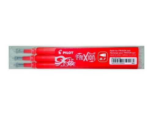 Wkład do pióra kulkowego Pilot Frixion, czerwony 0,35 mm (BLS-FR7-R-S3)