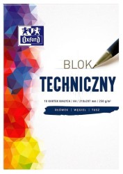 Blok techniczny Oxford Oxford A4 biały 250g 10k (400093199)