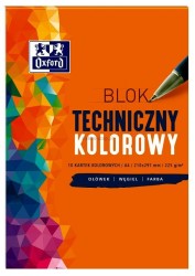Blok techniczny Oxford Oxford A4 kolorowy 225g 10k (400093230)