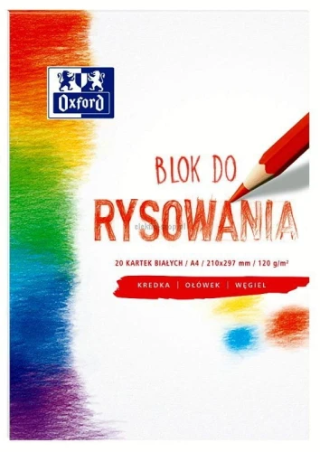 Blok rysunkowy Oxford Oxford A4 biały 120g 20k (400093195)