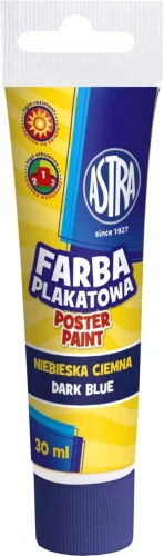 Farby plakatowe Astra kolor: niebieski ciemny 30 ml 1 kol.