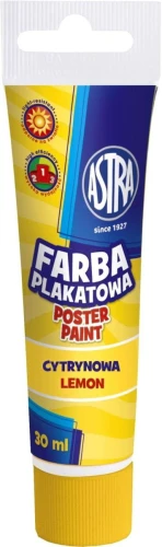 Farby plakatowe Astra kolor: cytrynowy 30 ml 1 kol.