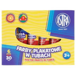 Farby plakatowe Astra kolor: czerwony ciemny 30 ml 1 kol.