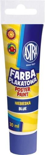 Farby plakatowe Astra kolor: niebieski 30 ml 1 kol.