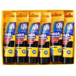Farby plakatowe Astra kolor: czarny 30 ml 1 kol.