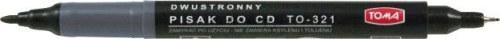 Marker do cd Toma CD, czarny 0,5-1,0 mm (TO-321 3 2)
