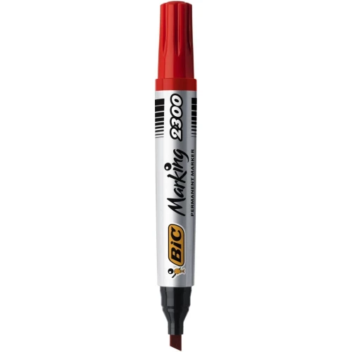 Marker permanentny Bic Marking 2300, czerwony 3,7-5,5 mm ścięta końcówka (8209243)