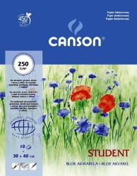 Blok artystyczny Canson Student A3 250g 10k 300 mm x 400 mm (200005507)