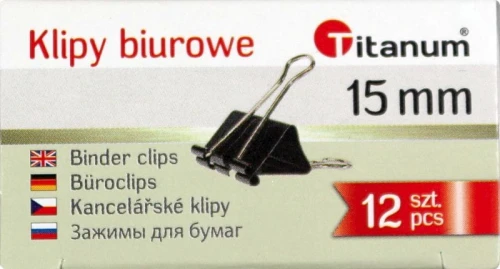 Klip Titanum czarny 15 mm (BC15)