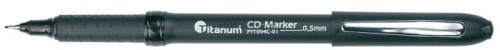 Marker do cd Titanum, czarny 0,5 mm (PY1094C-01)