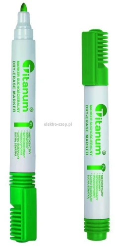 Marker suchościeralny Titanum, zielony 3,0 mm okrągła końcówka (BY1026-02)