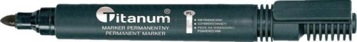 Marker permanentny Titanum, czarny 2,0 mm okrągła końcówka (PY1026-02)