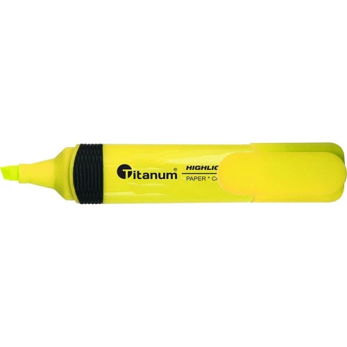 Zakreślacz CLC1190 Titanum ściętka końcówka 1-5 mm żółty