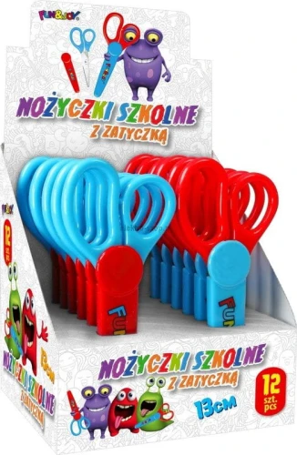Nożyczki Fun&amp;Joy z zatyczką 13 cm (FJ6850C-P)
