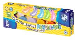 Farby plakatowe Astra pastelowe kolor: mix 20 ml 12 kol. (30118001)