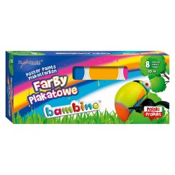Farby plakatowe St.Majewski 8 kol 20ml kolor: mix 20 ml 8 kol.