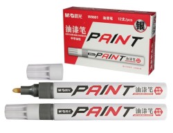 Marker olejowy AOMW0601 srebrny okrągła końcówka 2 mm