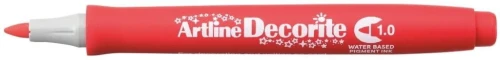 Marker permanentny Artline decorite, czerwony 1,0 mm pędzelek końcówka (AR-033 2 2)