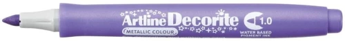 Marker permanentny Artline fiolet metaliczny decorite, fiolet 1,0 mm pędzelek końcówka (AR-033 6 6)