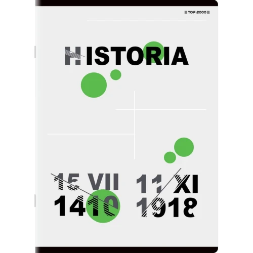 Brulion Top 2000 tematyczny historia A5 80k. 70 g krata (400132312)