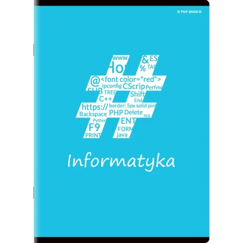 Brulion Top 2000 tematyczny informatyka A5 80k. 70 g krata (400132321)