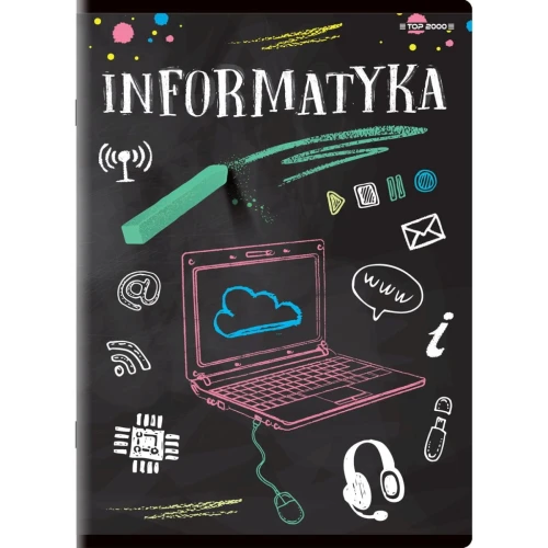 Brulion Top 2000 tematyczny informatyka A5 80k. 70 g krata (400132321)