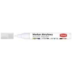 Marker specjalistyczny Toma akrylowy-biały, biały 2,5 mm okrągła końcówka (TO-402)
