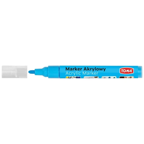 Marker specjalistyczny Toma akrylowy-niebierski jasny, niebieski jasny 2,5 mm okrągła końcówka (TO-402)
