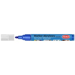 Marker specjalistyczny Toma akrylowy-niebierski metaliczny, niebieski metaliczny 2,5 mm okrągła końcówka (TO-402)