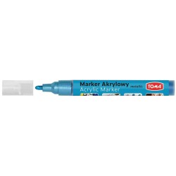 Marker specjalistyczny Toma akrylowy-niebierski jasny metaliczny, niebieski metaliczny 2,5 mm okrągła końcówka (TO-402)